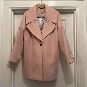 Calvin Klein premium collection cocoon coat in pink blush